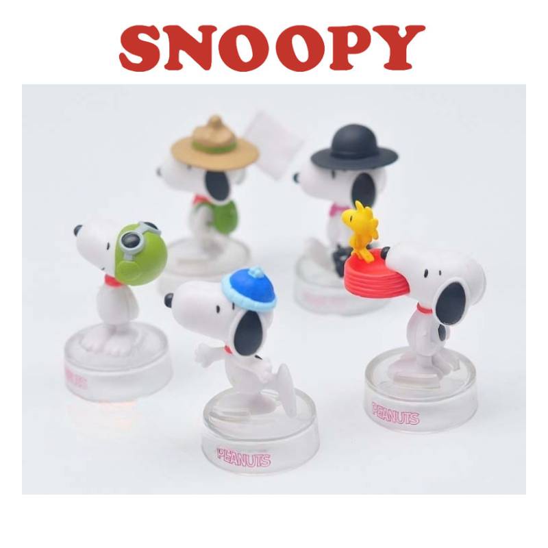 Set 5pcs Figure Snoopy Pvc Untuk Hiasan Meja Dan Susun Model Lucu Dan Warna Warni