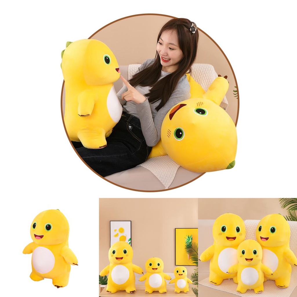 Mainan Mewah Dinosaurus Kuning Mewah Xiao Qi Boneka Boneka Boneka Hadiah Anak