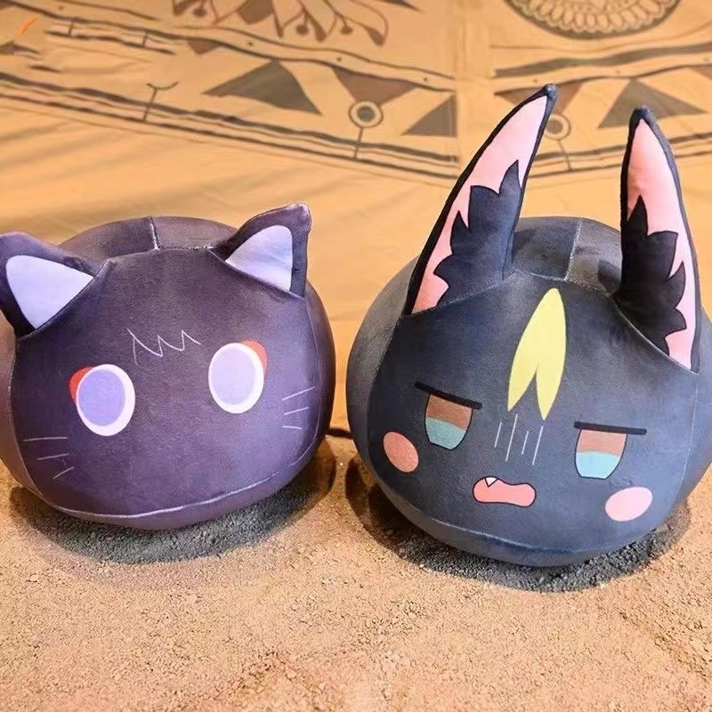 Genshin Impact Paimon Plushie Cat Boneka Pangsit Kucing Dengan Bulu Lembut