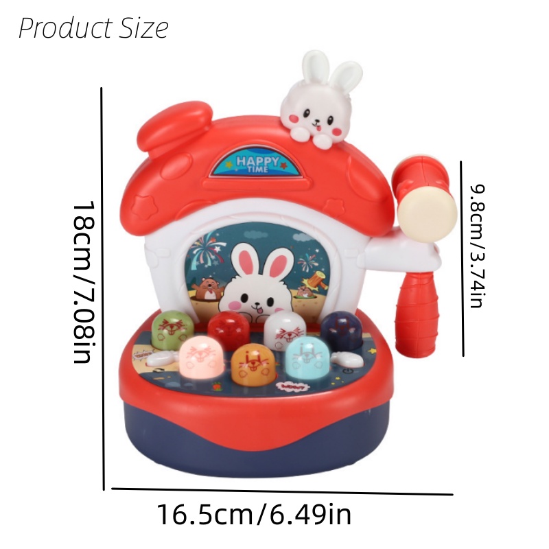 Mainan Mencambuk-a-Mole Multi Fungsi Dengan Suara Cahaya Musik Hadiah Edukasi Bayi