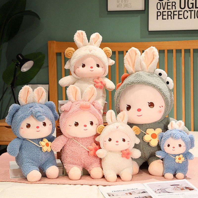 40 Cm/30 cm Bunny Kelinci Mainan Mewah Lucu Piggy Gajah Kartun Boneka Bantal Gadis Hadiah Anak