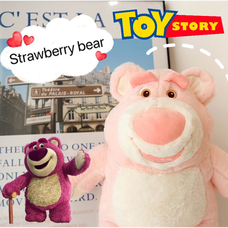 Teddy Pink 30cm Beruang Dengan Strawberry Ideal Untuk Kolektor Dan Memberikan Hadiah