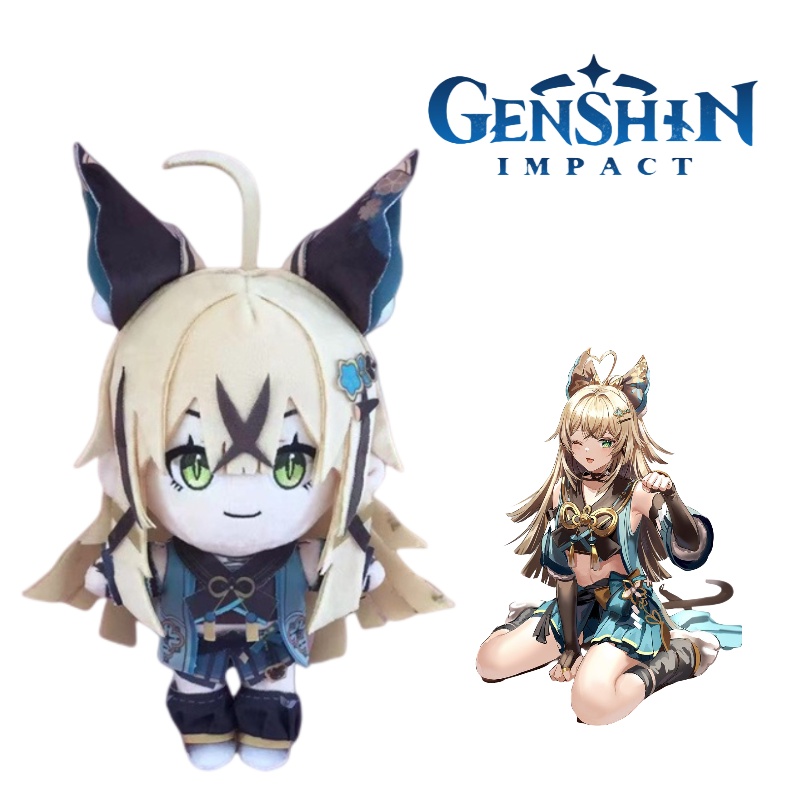 Authentic Genshin Impact Qilanglang Boneka Binatang Lembut Dan Mewah Dengan Isian Full Pp Katun