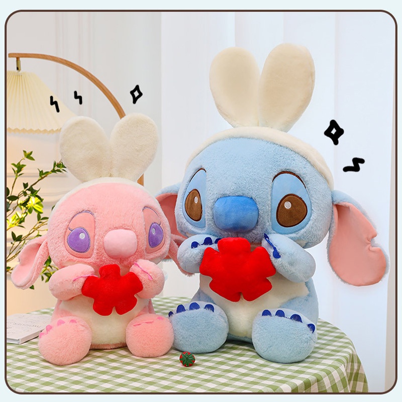 Stitch Lilo and Plush Toy Stuffed Doll Lempar Bantal Ornamen Rumah Anak Dekorasi Hadiah