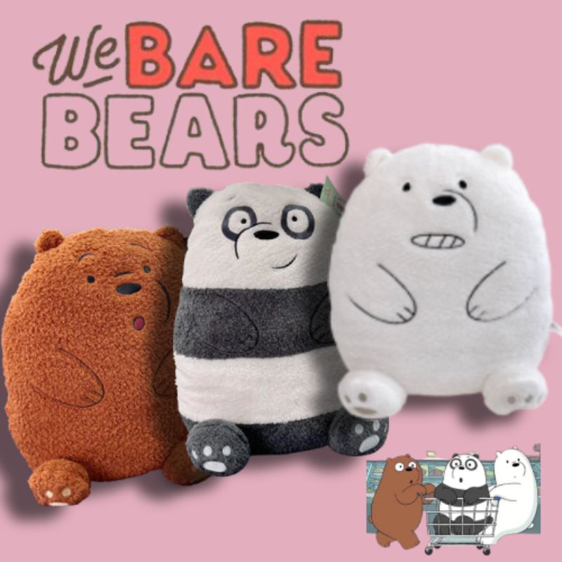 Bare Bears We plush stuffed toys Karakter anime Boneka Hias Bantal Hadiah