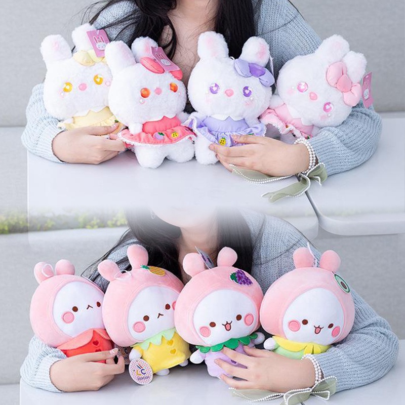 9in Lucu Buah Kelinci Boneka Plush Boneka Lembut Bantal Peluk Hadiah Plushie