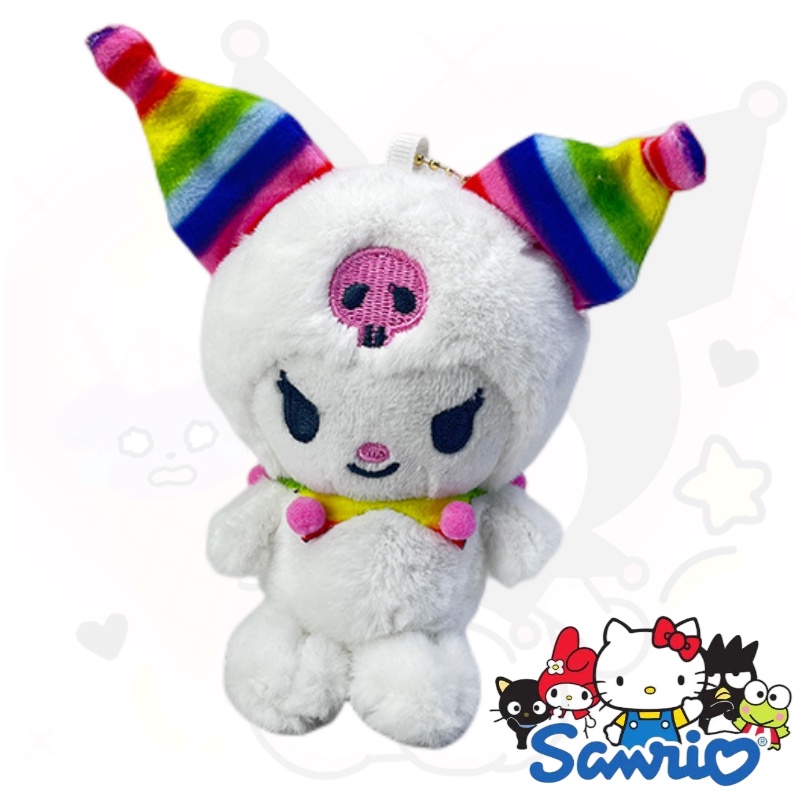 Gantungan Kunci Plush Rainbow Warna-Warni Untuk Tas Ransel Dan Hadiah Boneka Kuro Lomi