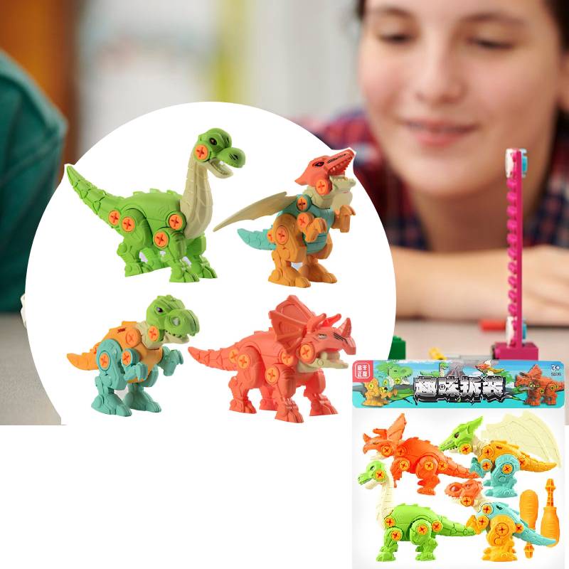 Set Mainan Model Dinosaurus Sekrup Untuk Anak Usia 3-6 Tahun Melancarkan Belajar Dan Kreatifitas Tangan