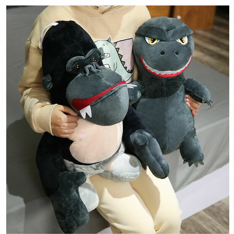 Godzilla Vs Kong Mainan Mewah Monster King Kong Boneka Boneka Lembut Monster Hadiah Lucu