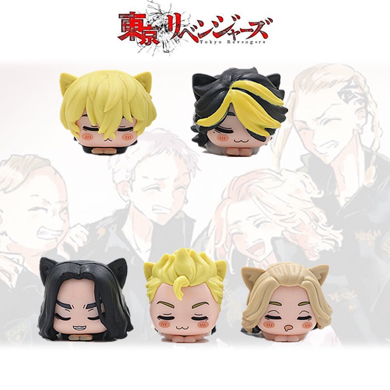 Set Angka Pvc Tokyo Avenger Cat-ear Kecil Untuk Kolektor