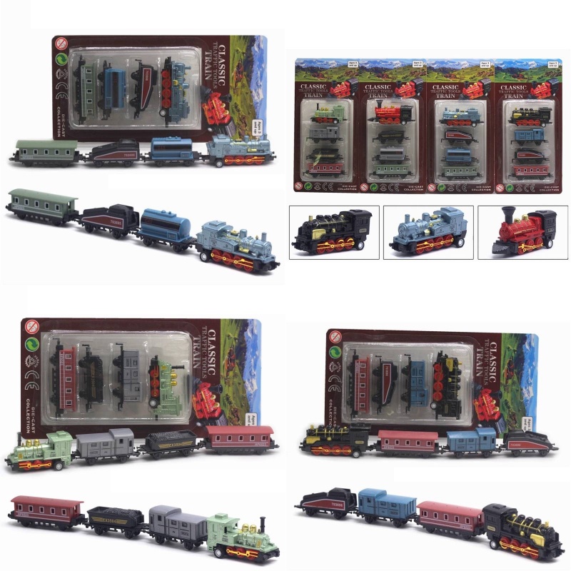 Hot Selling Kit Model Kereta Untuk Anak-Anak Alloy Lokomotif Dengan Fungsi &quot;pull Back Release&quot;