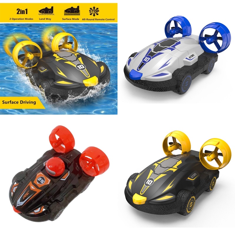 Speedboat Kontrol Amfibi Remote Anak-Anak Two-in-One Air Darat RC Mobil Drift Mainan