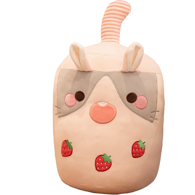 25/50cm Milk Tea Animal Plush Toy Bunny Bantal Bantal Kartun Plushie Hadiah Gadis