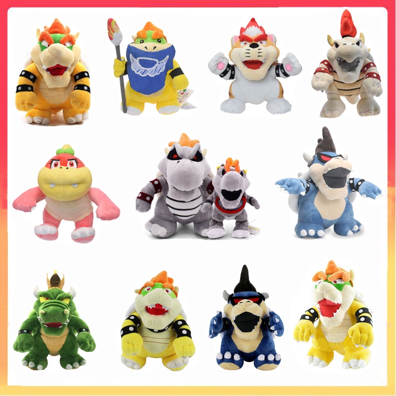 33cm Bowser Koopa Super Mario Standing Baby Plush Doll Boneka Mainan Mini