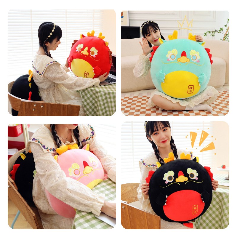 Bantal Plushie Naga Bahan Plush Pendek Isian Katun Pp Tinggi 60cm