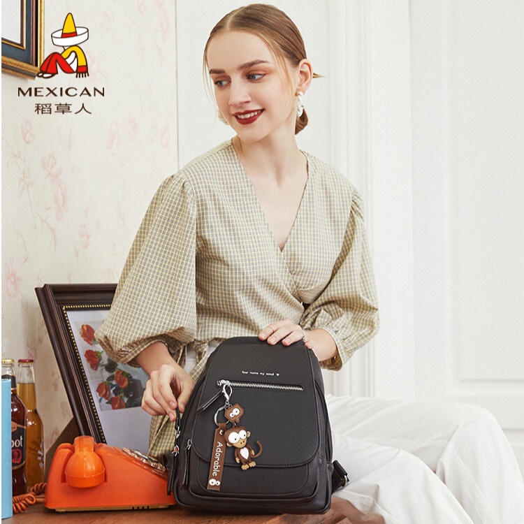 Backpack Tas belakang menakutkan untuk wanita, fashion niche, liburan, perjalanan, tasnya, sensasi t