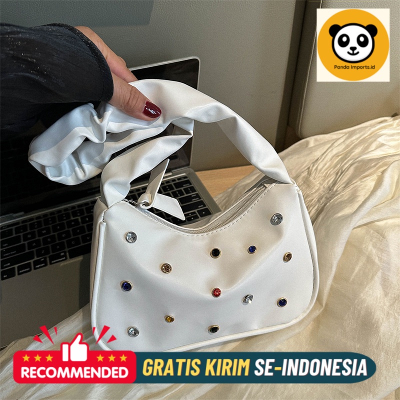 Tas Wanita Premium Kuning berwarna PU Tangan Kecil Bag 2023 Musim panas Mode Baru Bag Wanita Kasual 