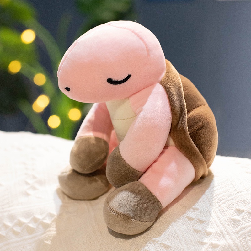 12 cm Kecil Yang Lucu Tidur Kura-Kura Mainan Mewah Boneka Boneka Kura-Kura Anak Menemani Hadiah