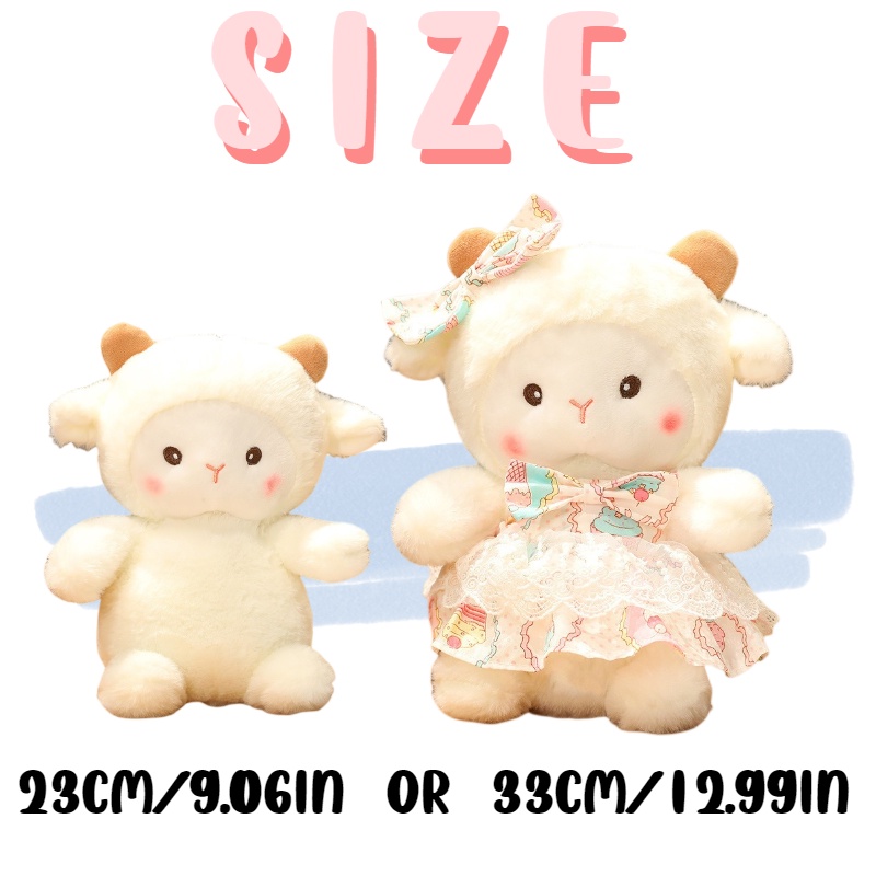 33 Cm/23 cm Dressed Lamb Plush Toy Sheep Princesses Plushie Bantal Lembut Gadis Hadiah Boneka Anak