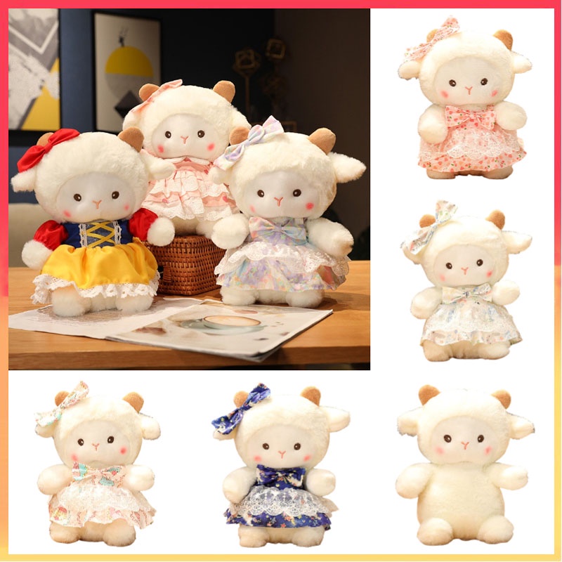 33 Cm/23 cm Dressed Lamb Plush Toy Sheep Princesses Plushie Bantal Lembut Gadis Hadiah Boneka Anak