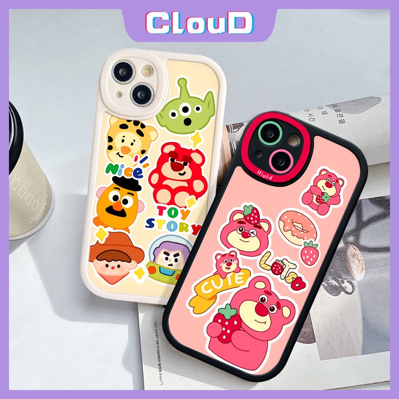 Kartun Strawberry Bear Manyo Casing Ponsel Untuk Infinix Smart6 5 Hot 10s 11s 10T 11 10 Lite Infinix Note8 Hot 10s 11 10T 11s 10 9play Cute Toy Story Lembut Tpu Penutup Belakang