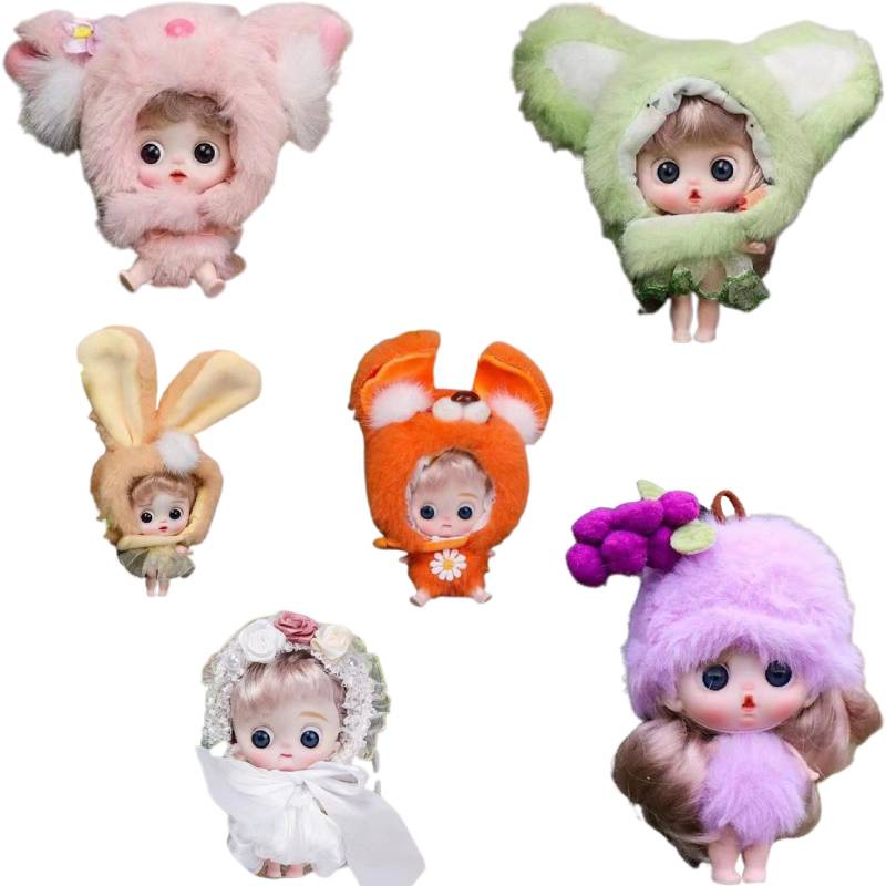 Boneka Bjd Lovely 4.7in Dengan Lengan Dan Kaki Yang Dapat Ditekuk Dalam 6warna