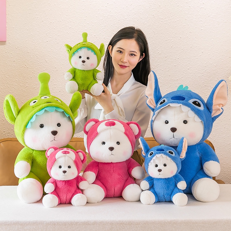 Boneka Teddy Bear Biru, Pink, Dan Hijau Lembut Dan Cuddly Idaman Natal Masa Kini Untuk Anak