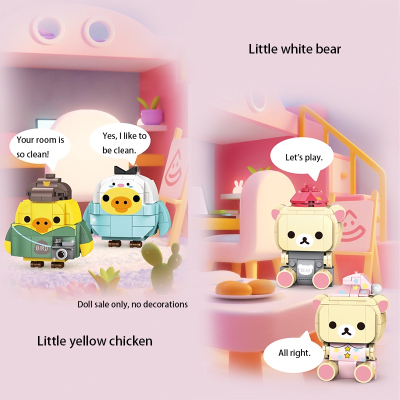 Easy bear Miniatur Bata Blok Bangunan Mainan Edukasi Hadiah Anak