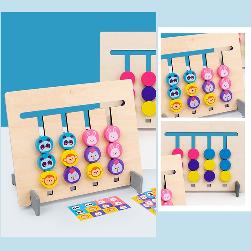 Mainan Pencocokan Blok Bangunan Puzzle Logical Thinking Training Game Hadiah Anak