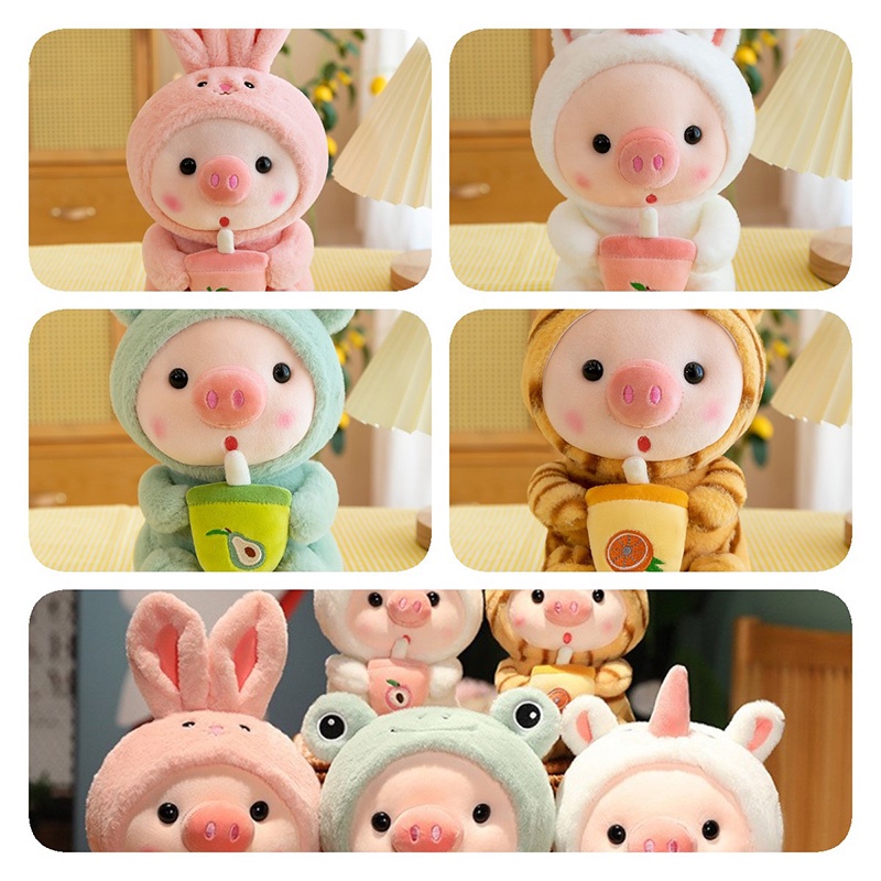 Boneka Tea Pig Fun And Adorable-Isian Katun-Bahan Plush Pendek-Mainan Celengan Terbaik Untuk Anak