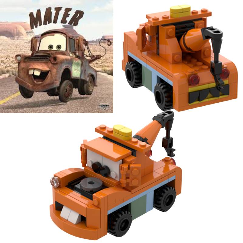 Cars Movie Mater Truk Derek Model Build Block Rakitan Mainan Puzzle Anak MOC