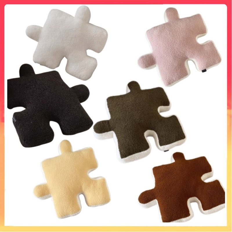 8warna Puzzle Plush INS Mainan Bantal Punggung Super Berbulu Pillow Dekorasi Rumah