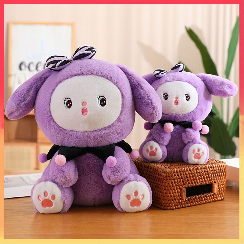 35 Cm/25 cm Kelinci Ungu Mainan Mewah Boneka Boneka Bantal Tidur Bantal Sofa Hadiah Anak