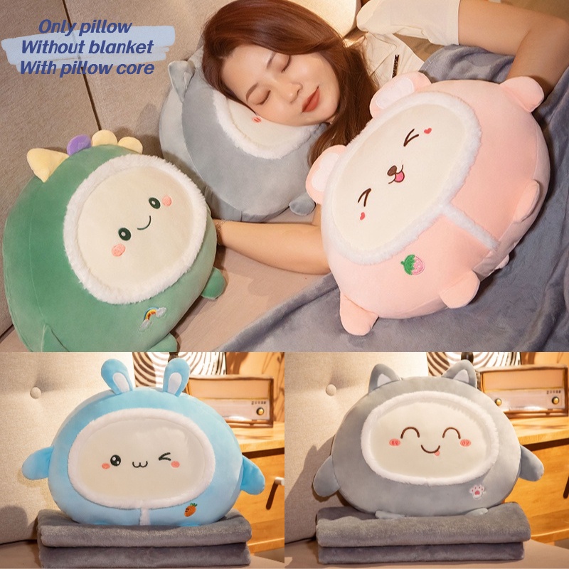 Bantal Plush Kartun Gaya Korea Untuk Tidur Siang Kantor Dan Pemakaian Mobil, Bantal Empuk Dan Nyaman Dengan Isian Katun 40x40x20cm