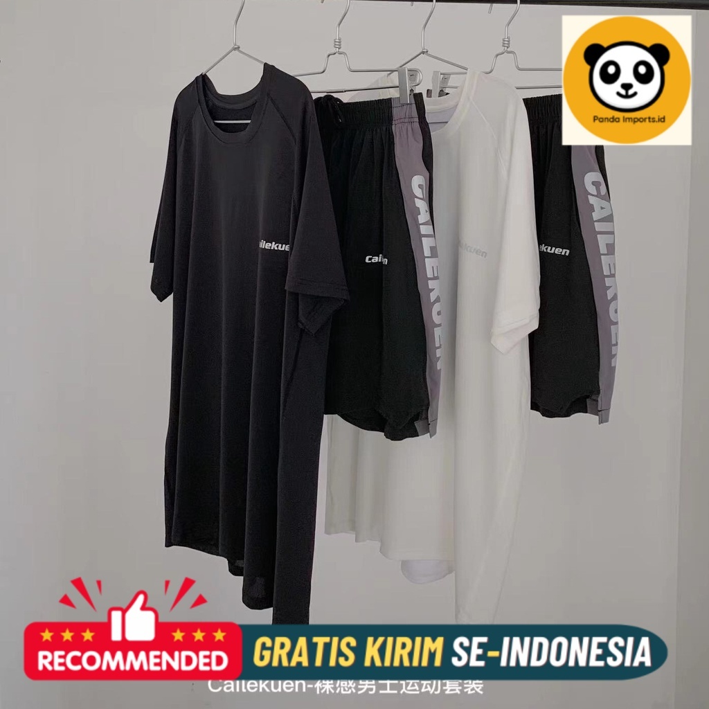 Pakaian Olahraga Pria Cailekuen Nude Men's Sports Set musim panas baru 2023 Lightweight Breathable C