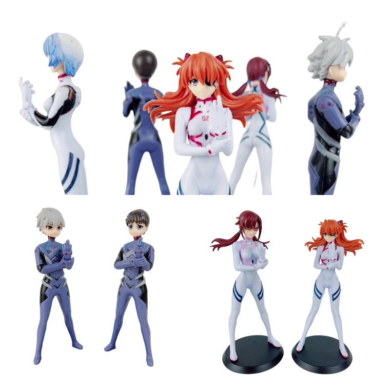 5pcs EVA Neon Figure Genesis Evangelion PVC Ornamen Model Decor Koleksi Boneka