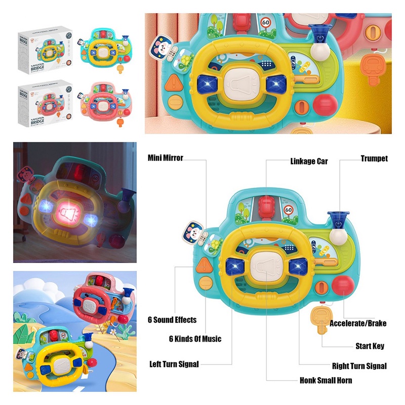 Setir Mainan Interaktif Dengan Lampu Dan Musik Untuk Anak By Huang Er