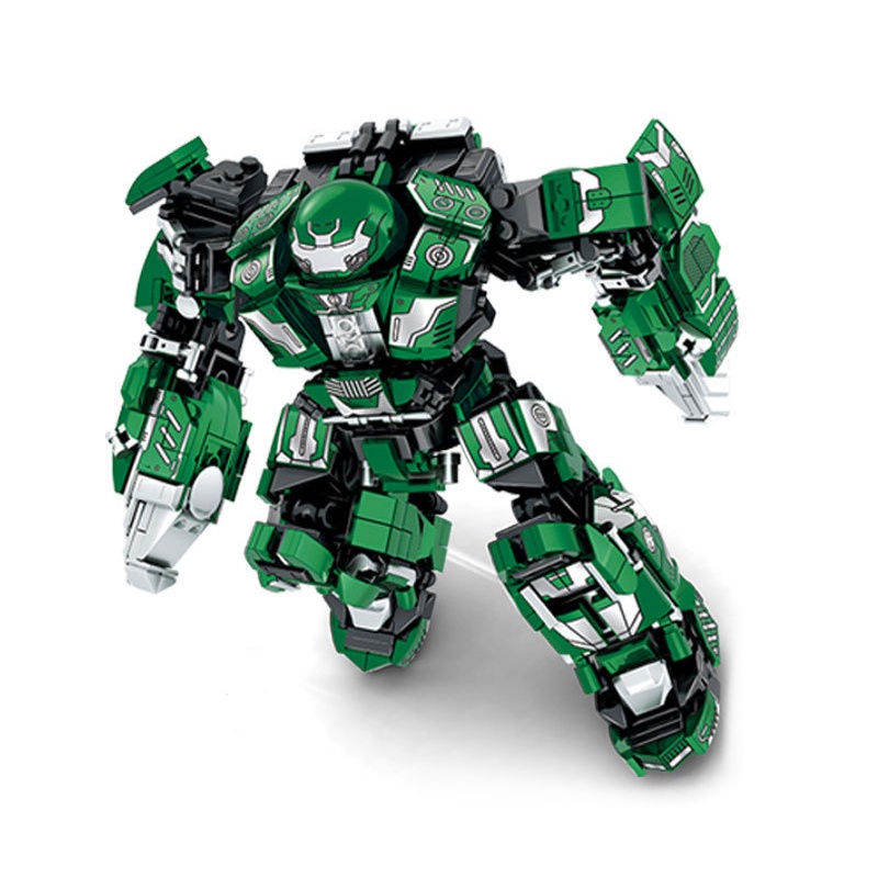 Mecha Series Avenger Hulk Building Blocks DIY Mainan Perakitan Morfing Mesin