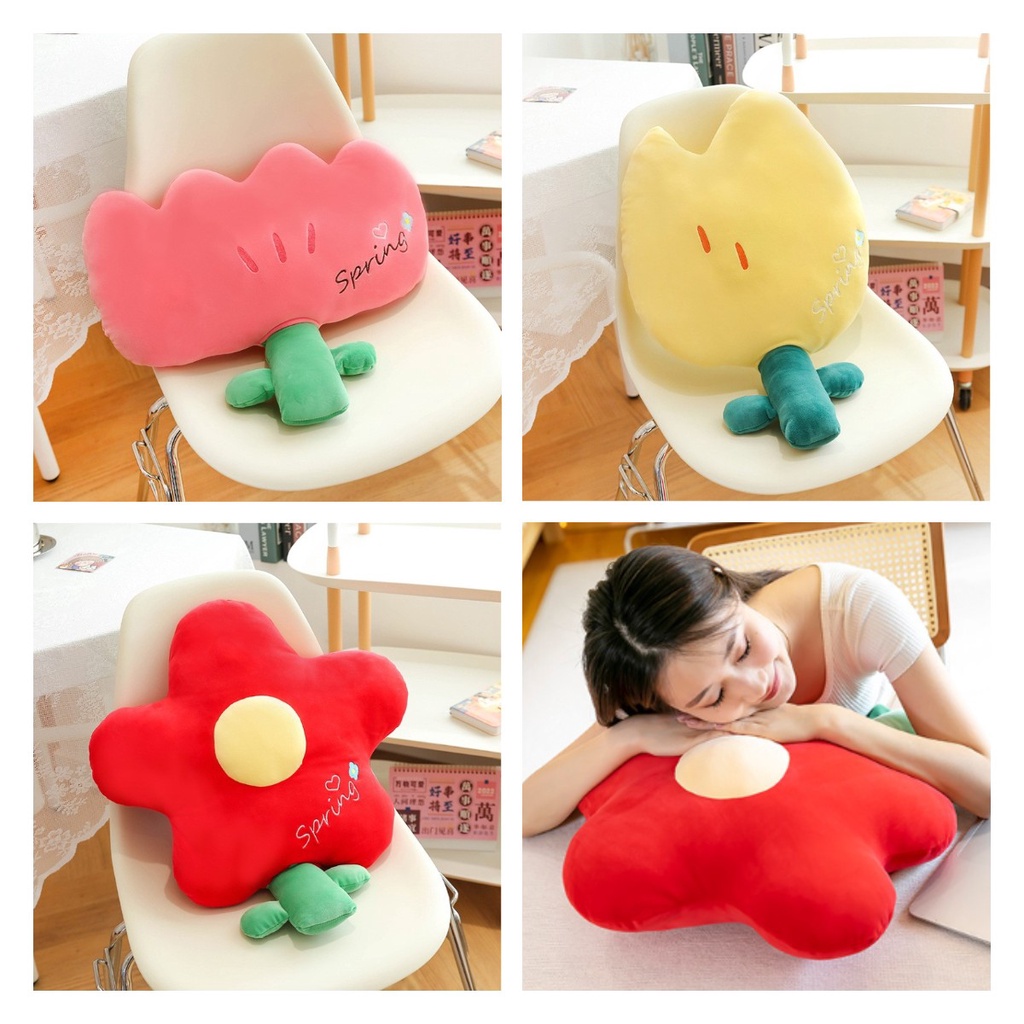 Bantal Mainan Mewah Bunga Tulip Warna-Warni Untuk Dekorasi Kamar Anak 45cm /60cm