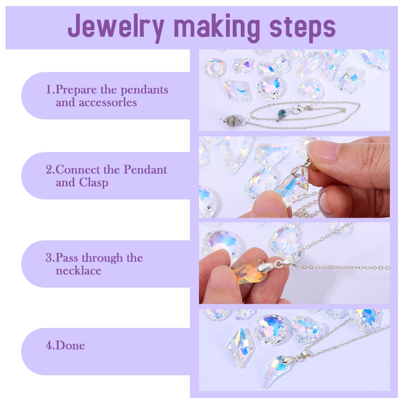 Charming Crystal Pendant Multi Shaped Rhinestone Pendant Kristal Perhiasan Aksesoris Kerajinan Batu Untuk Membuat Anting Gelang
