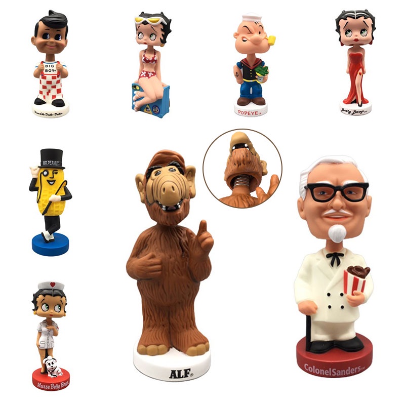 Betty Boop And Popeye Mainan Pvc Figure Boneka Kepala Goyang Lucu Dan Koleksi Untuk Fans