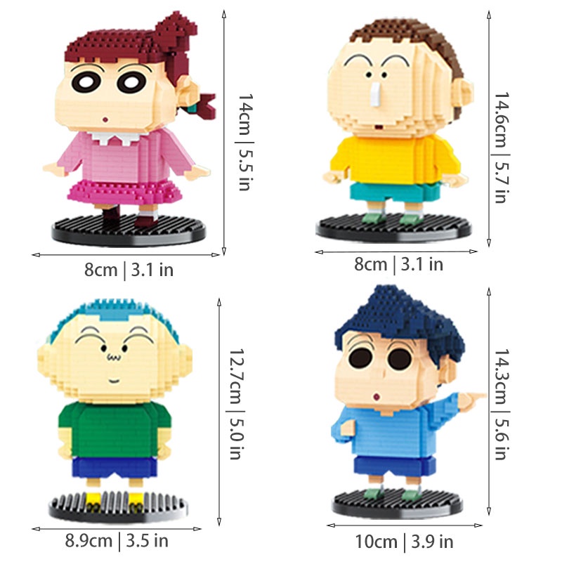 Mainan Puzzle Blok Bangunan Karakter Kartun Yang Sama ABS Anime Mikro