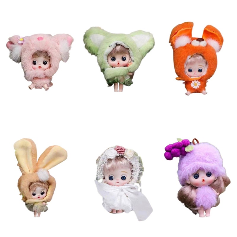 Boneka Bjd Lovely 4.7in Dengan Lengan Dan Kaki Yang Dapat Ditekuk Dalam 6warna