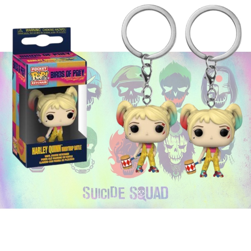 Suicide Squad Harley Quinn Joker Gantungan Kunci Pvc Figure Dengan Key Holder