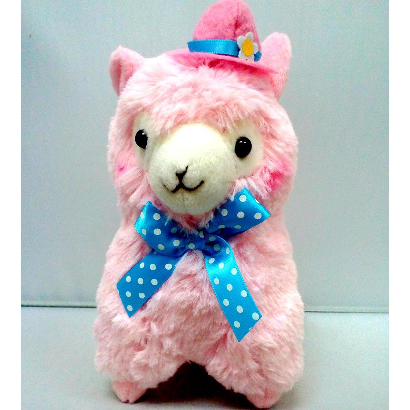 Arpakasso Amuse Alpacasso 6.5&quot; Mainan Mewah Alpaka Menggemaskan Dengan Topi Ungu Pink