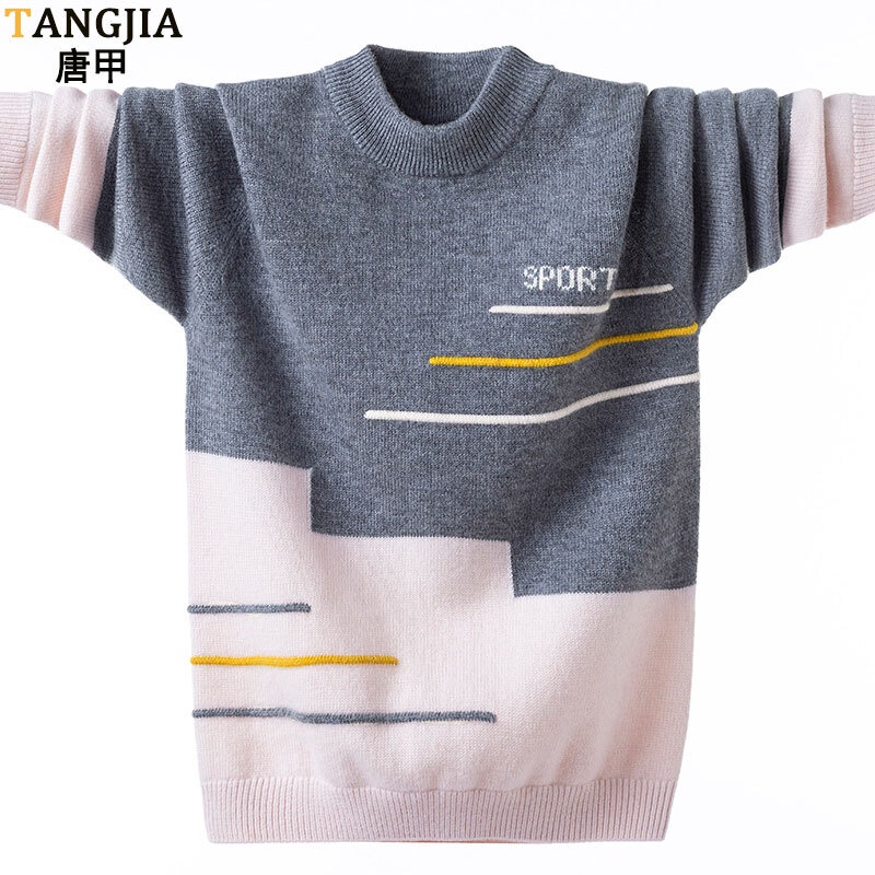 SWEATER PRIA sweater wool murni anak laki-laki, versi Korea, sweater dasar knit pribadi, siswa SMA, 