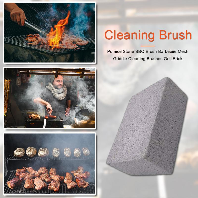 Sikat Pembersih Panggangan BBQ Brick Block Pot Brush Barbecue Cleaning Stone Pumice Brick Untuk Rak Barbekyu Alat Dapur Luar Ruangan