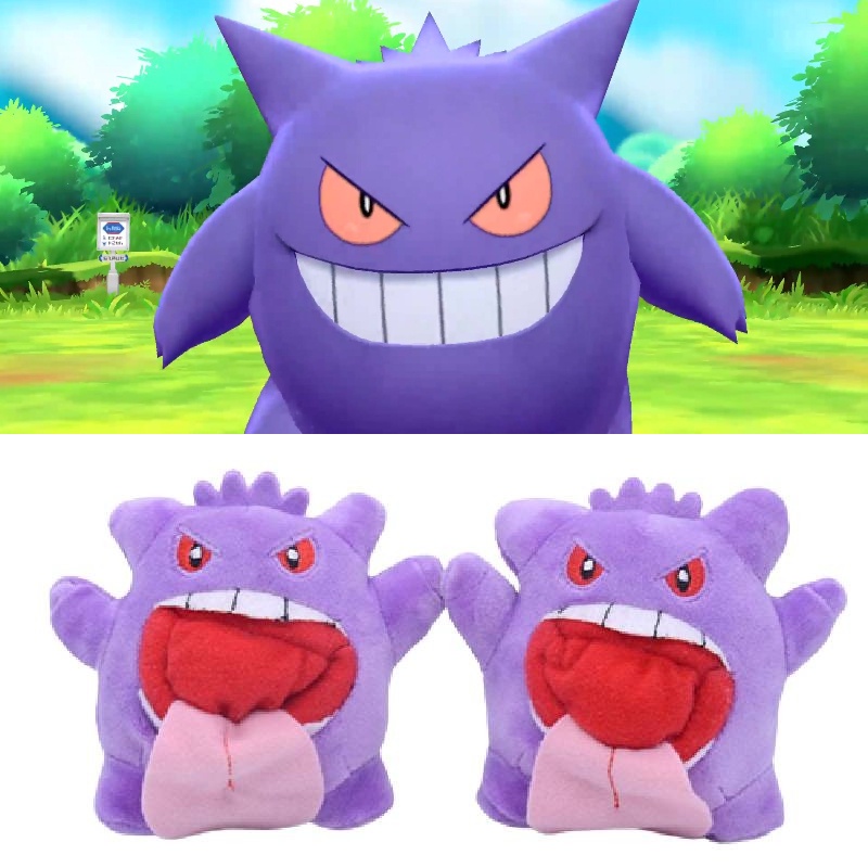 Charming Gengar Ungu Boneka Binatang Seringai Besar Dengan