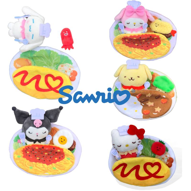 Mainan Boneka Colorful Set Kuroomi Yugi Meledy Pudding Dan KT Combo Cat Set