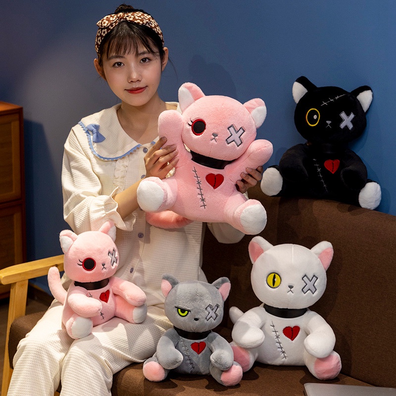 Kucing Reborn Plushie Tema Gelap Imut Dan Cuddly Tersedia Banyak Warna!